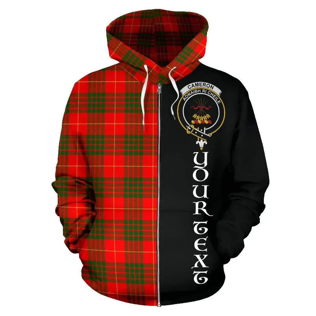 Printivon Custom Your Text Cameron Modern Tartan Hoodie Half Of Me