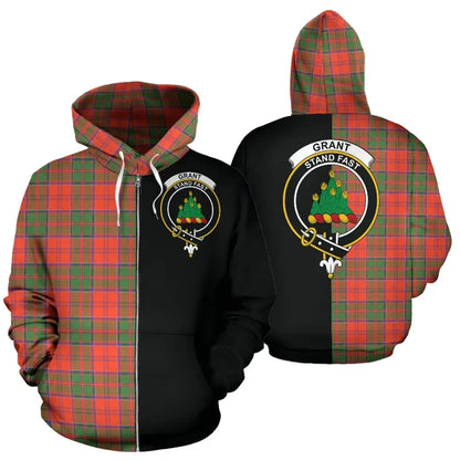 Printivon Custom Your Text Grant Ancient Tartan Hoodie Half Of Me