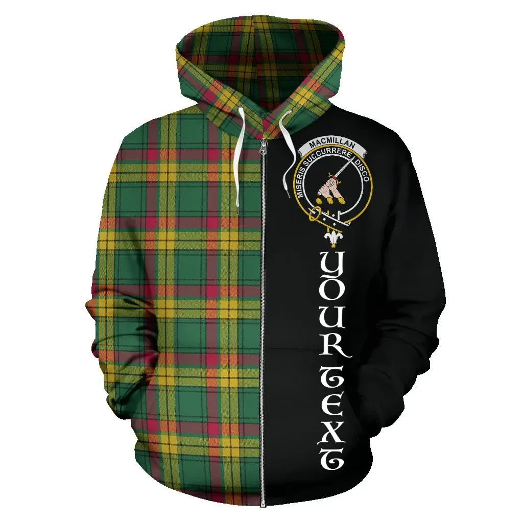 Printivon Custom Your Text Macmillan Old Ancient Tartan Hoodie Half Of Me