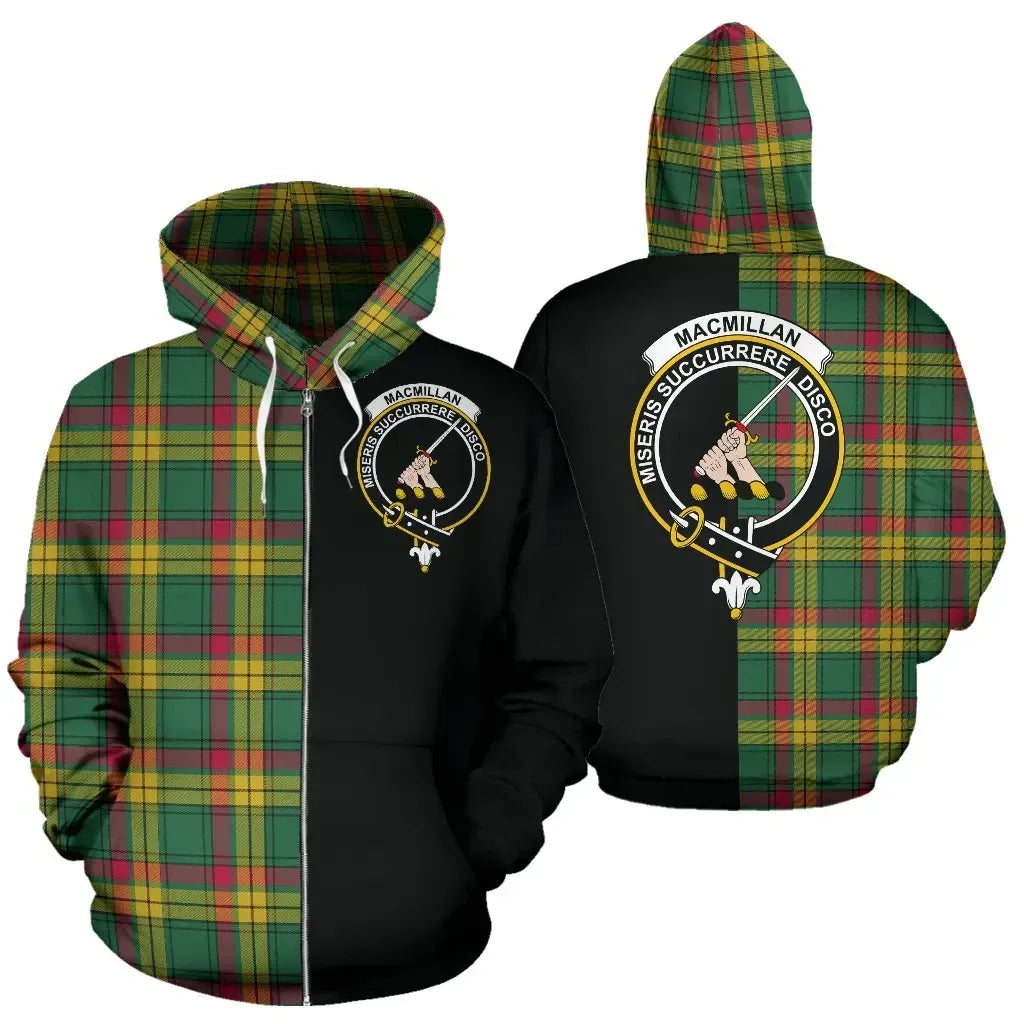 Printivon Custom Your Text Macmillan Old Ancient Tartan Hoodie Half Of Me