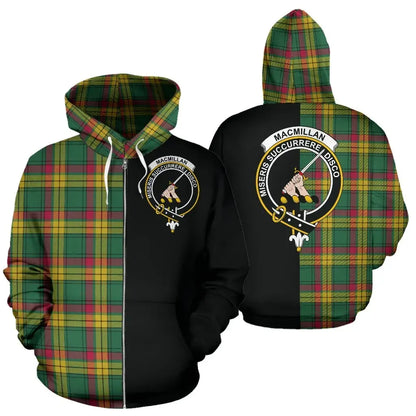 Printivon Custom Your Text Macmillan Old Ancient Tartan Hoodie Half Of Me