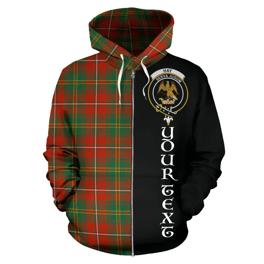 Printivon Custom Your Text Hay Ancient Tartan Hoodie Half Of Me