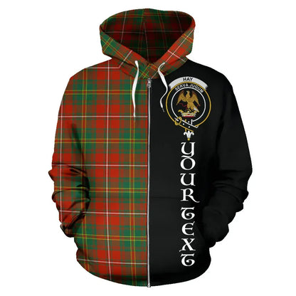 Printivon Custom Your Text Hay Ancient Tartan Hoodie Half Of Me