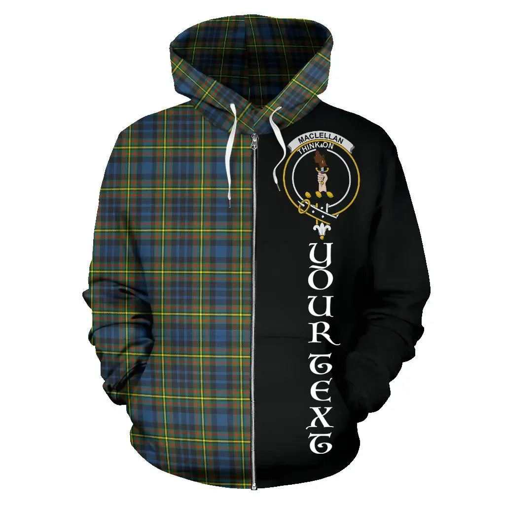 Printivon Custom Your Text Maclellan Ancient Tartan Hoodie Half Of Me