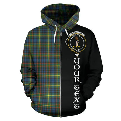 Printivon Custom Your Text Maclellan Ancient Tartan Hoodie Half Of Me