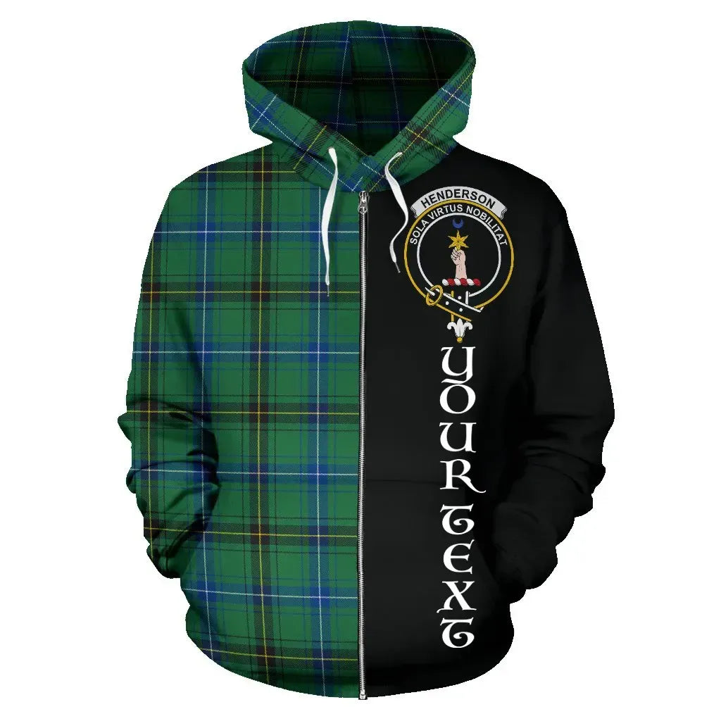 Printivon Custom Your Text Henderson Ancient Tartan Hoodie Half Of Me