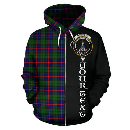 Printivon Custom Your Text Morrison Modern Tartan Hoodie Half Of Me