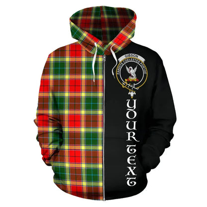 Printivon Custom Your Text Gibbs Tartan Hoodie Half Of Me
