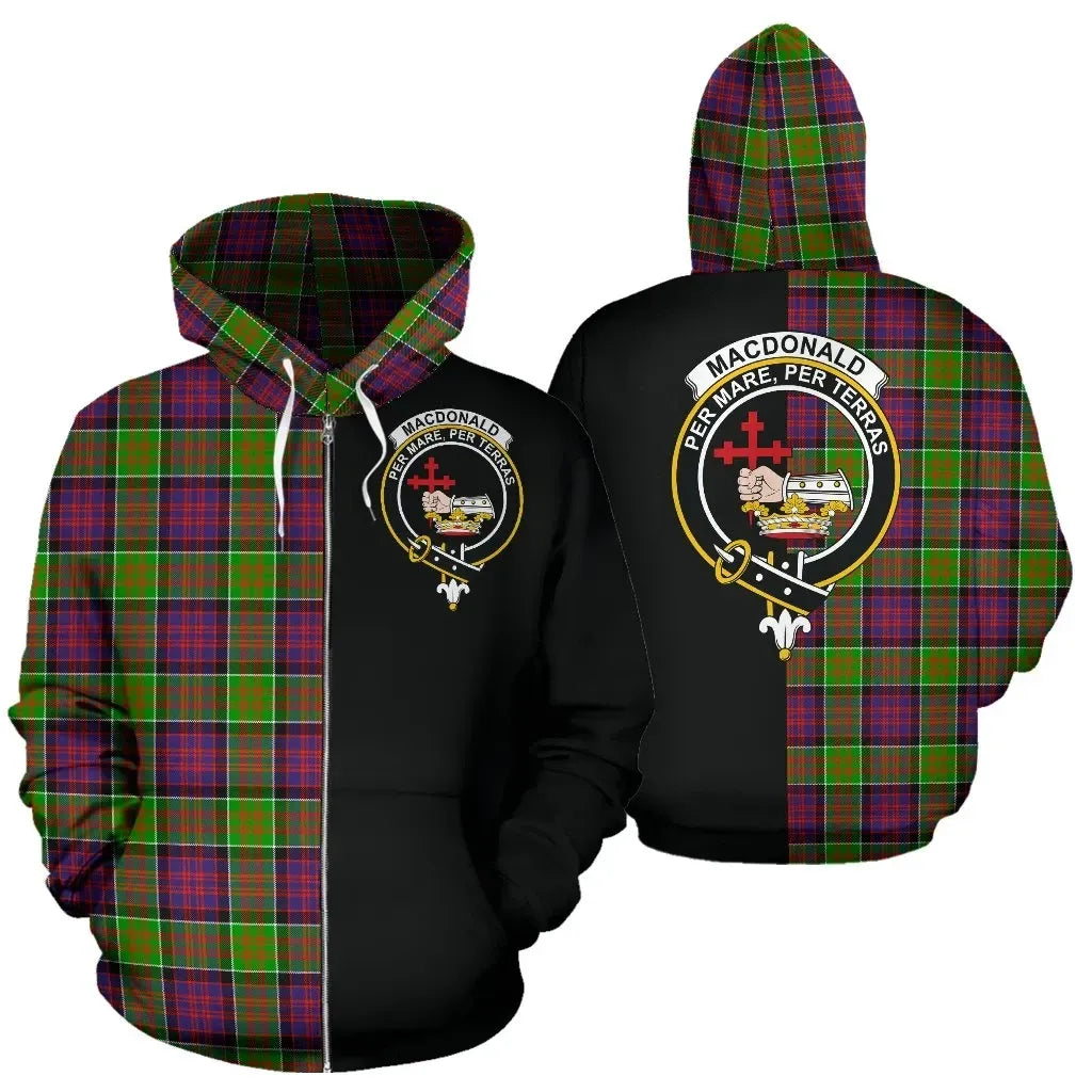 Printivon Custom Your Text Macdonald Of Clanranald Tartan Hoodie Half Of Me