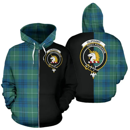 Printivon Custom Your Text Oliphant Ancient Tartan Hoodie Half Of Me