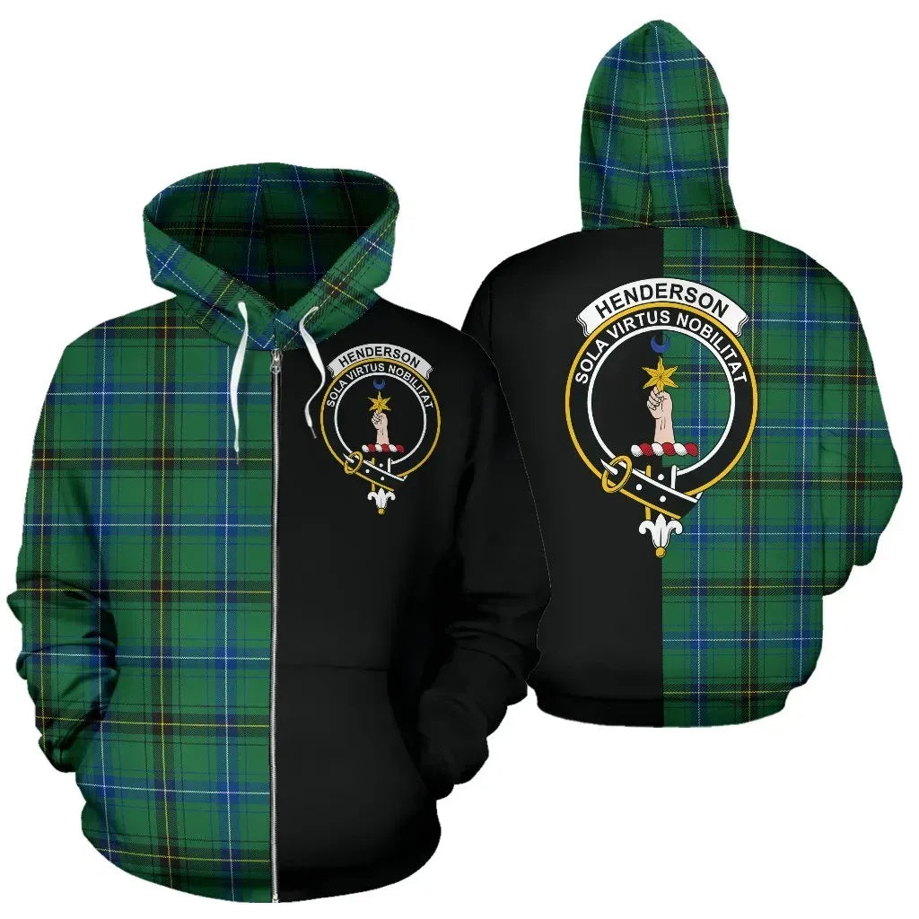 Printivon Custom Your Text Henderson Ancient Tartan Hoodie Half Of Me