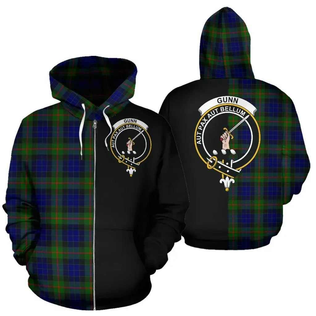 Printivon Custom Your Text Gunn Modern Tartan Hoodie Half Of Me