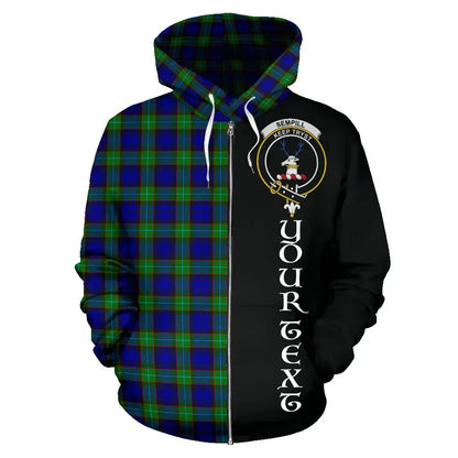Printivon Custom Your Text Sempill Modern Tartan Hoodie Half Of Me