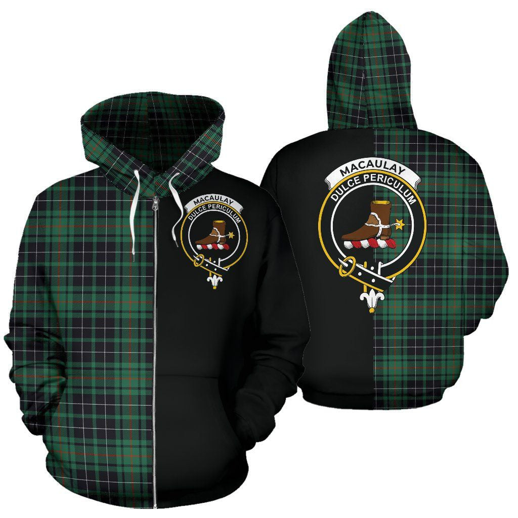 Printivon Custom Your Text Macaulay Hunting Ancient Tartan Hoodie Half Of Me