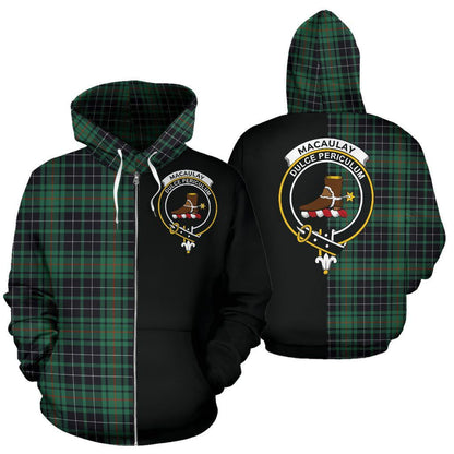 Printivon Custom Your Text Macaulay Hunting Ancient Tartan Hoodie Half Of Me