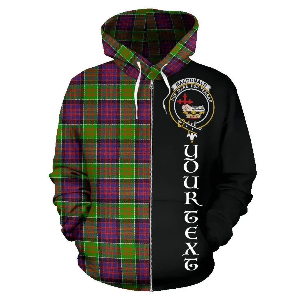 Printivon Custom Your Text Macdonald Of Clanranald Tartan Hoodie Half Of Me
