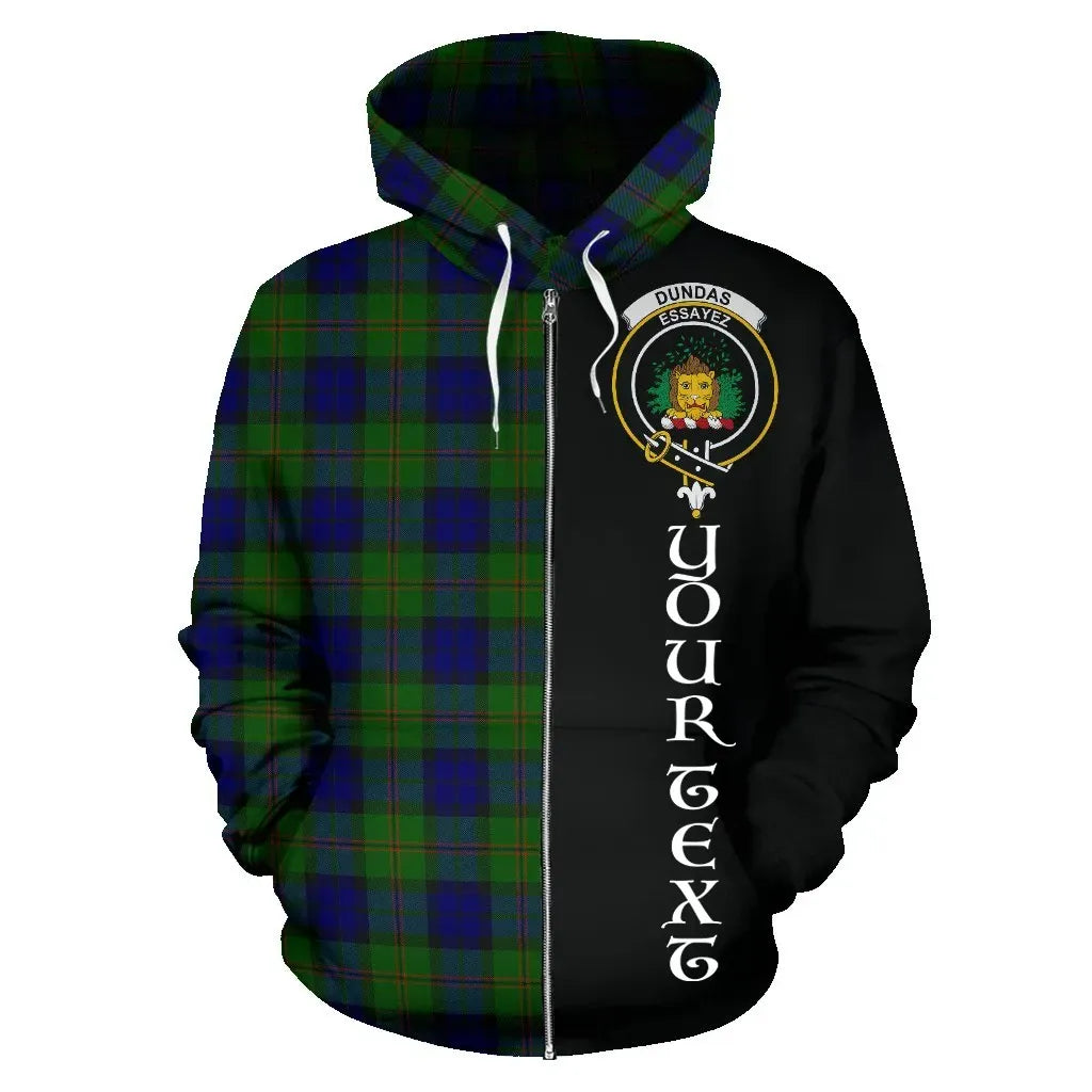Printivon Custom Your Text Dundas Modern 02 Tartan Hoodie Half Of Me