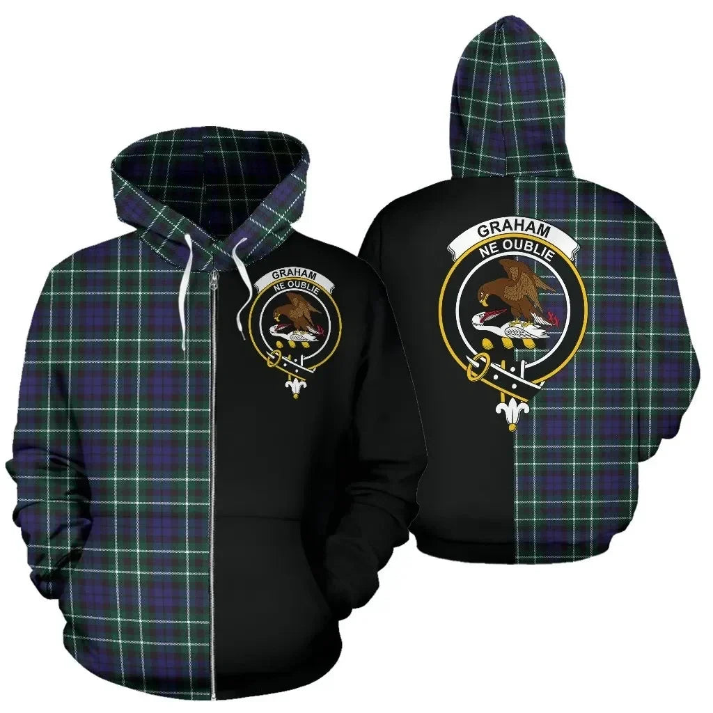 Printivon Custom Your Text Graham Of Montrose Modern Tartan Hoodie Half Of Me