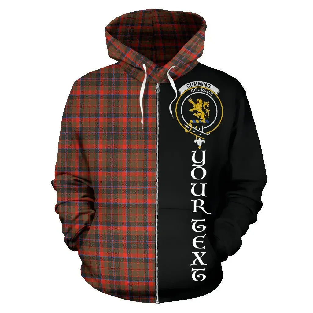 Printivon Custom Your Text Cumming Hunting Weathered Tartan Hoodie Half Of Me