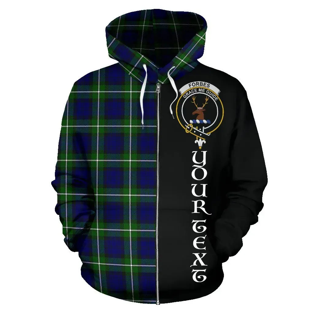 Printivon Custom Your Text Forbes Modern Tartan Hoodie Half Of Me