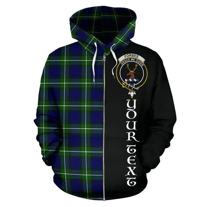 Printivon Custom Your Text Forbes Modern Tartan Hoodie Half Of Me