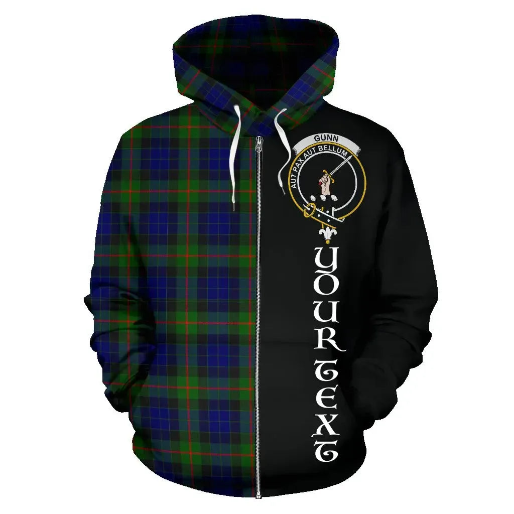 Printivon Custom Your Text Gunn Modern Tartan Hoodie Half Of Me