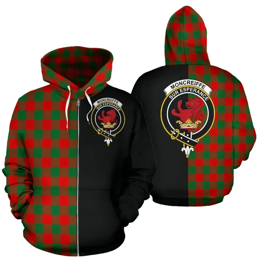 Printivon Custom Your Text Moncrieffe Tartan Hoodie Half Of Me