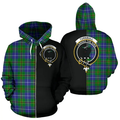 Printivon Custom Your Text Turnbull Hunting Tartan Hoodie Half Of Me