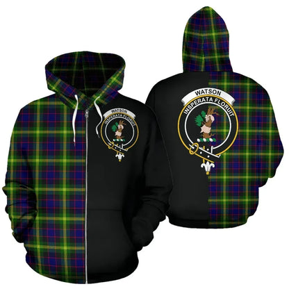 Printivon Custom Your Text Watson Modern Tartan Hoodie Half Of Me