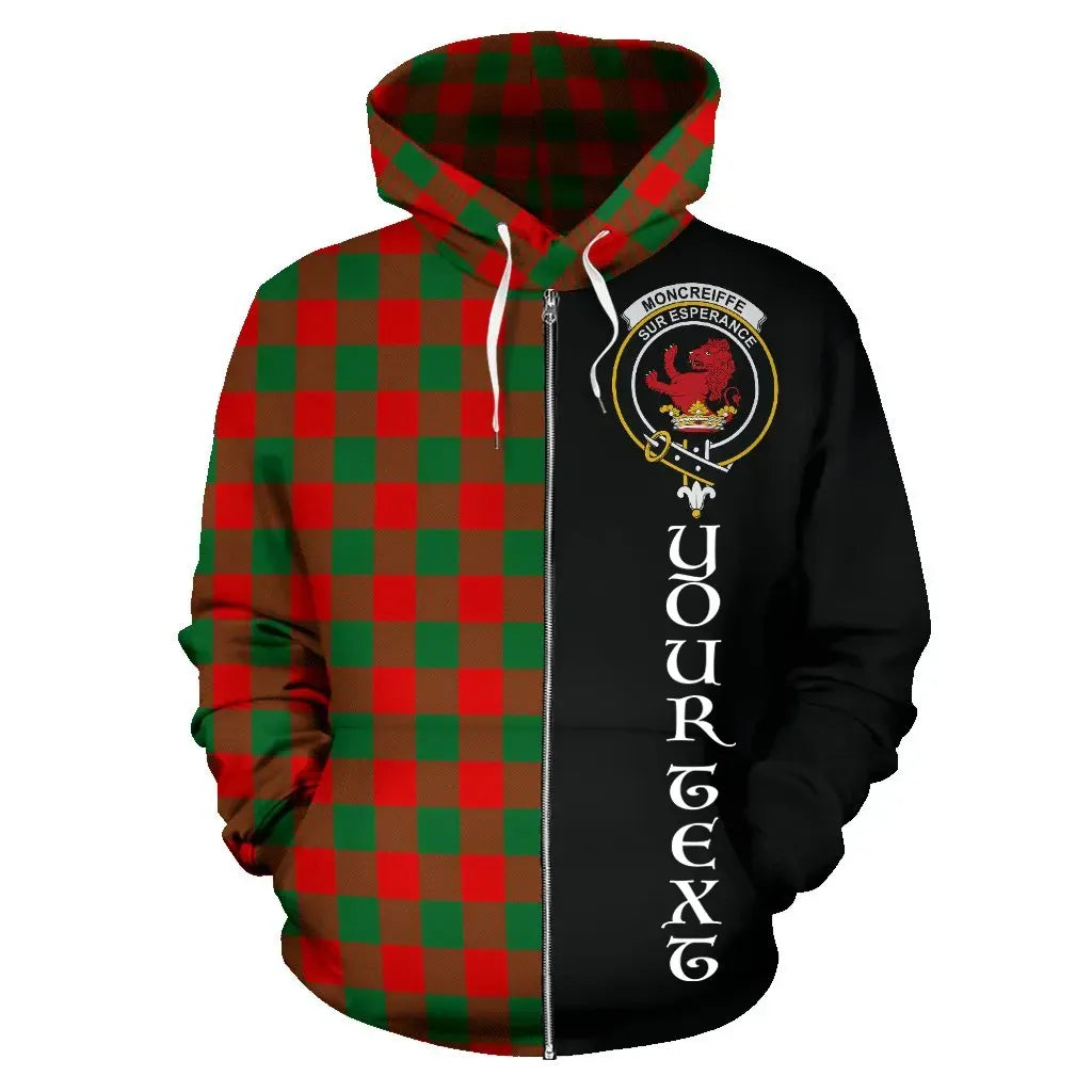 Printivon Custom Your Text Moncrieffe Tartan Hoodie Half Of Me