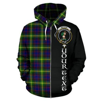 Printivon Custom Your Text Watson Modern Tartan Hoodie Half Of Me