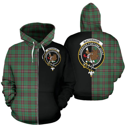 Printivon Custom Your Text Mackinnon Hunting Ancient Tartan Hoodie Half Of Me