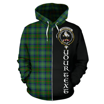 Printivon Custom Your Text Cranstoun Tartan Hoodie Half Of Me