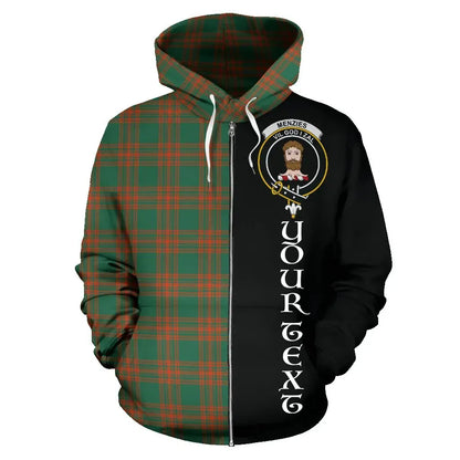 Printivon Custom Your Text Menzies Green Ancient Tartan Hoodie Half Of Me