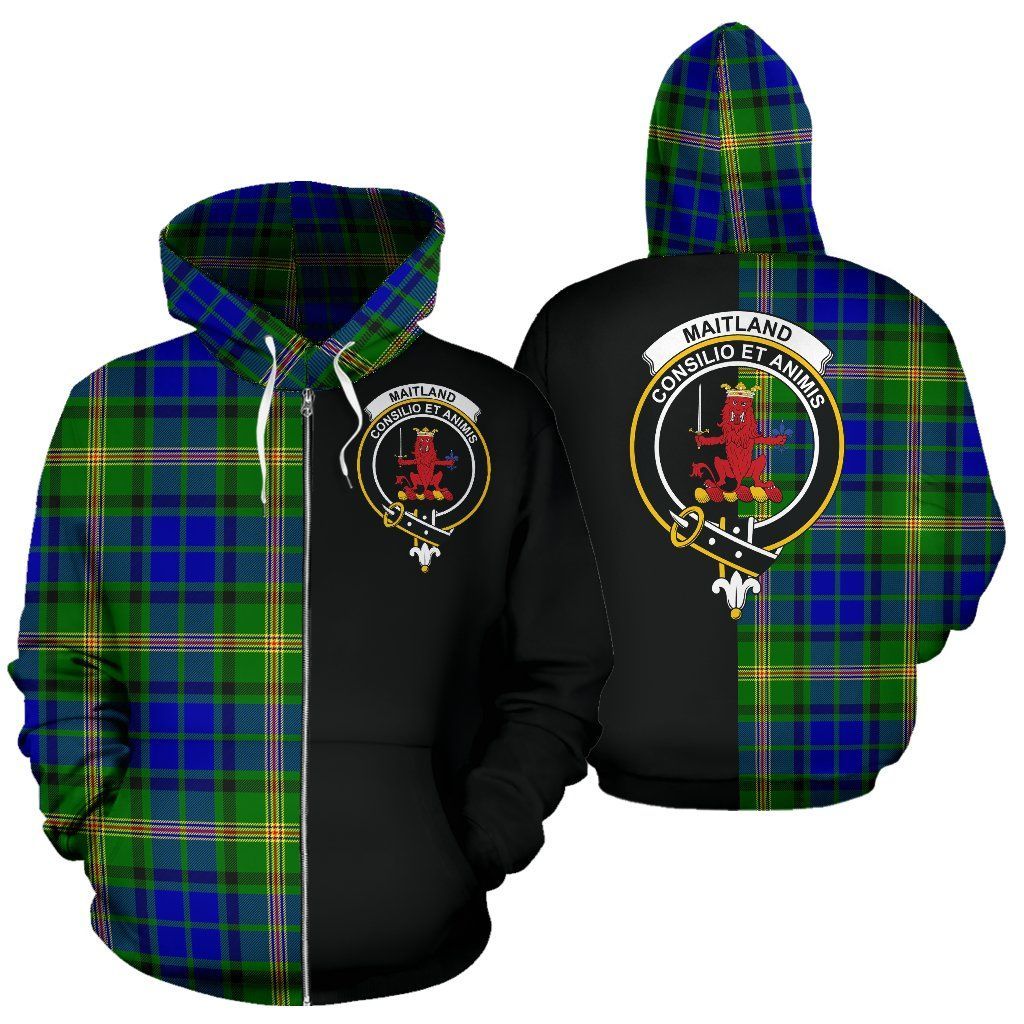Printivon Custom Your Text Maitland Tartan Hoodie Half Of Me