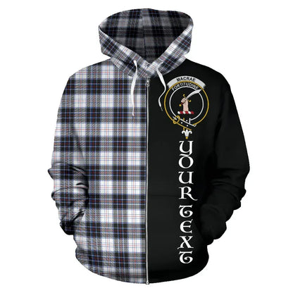 Printivon Custom Your Text Macrae Dress Modern Tartan Hoodie Half Of Me