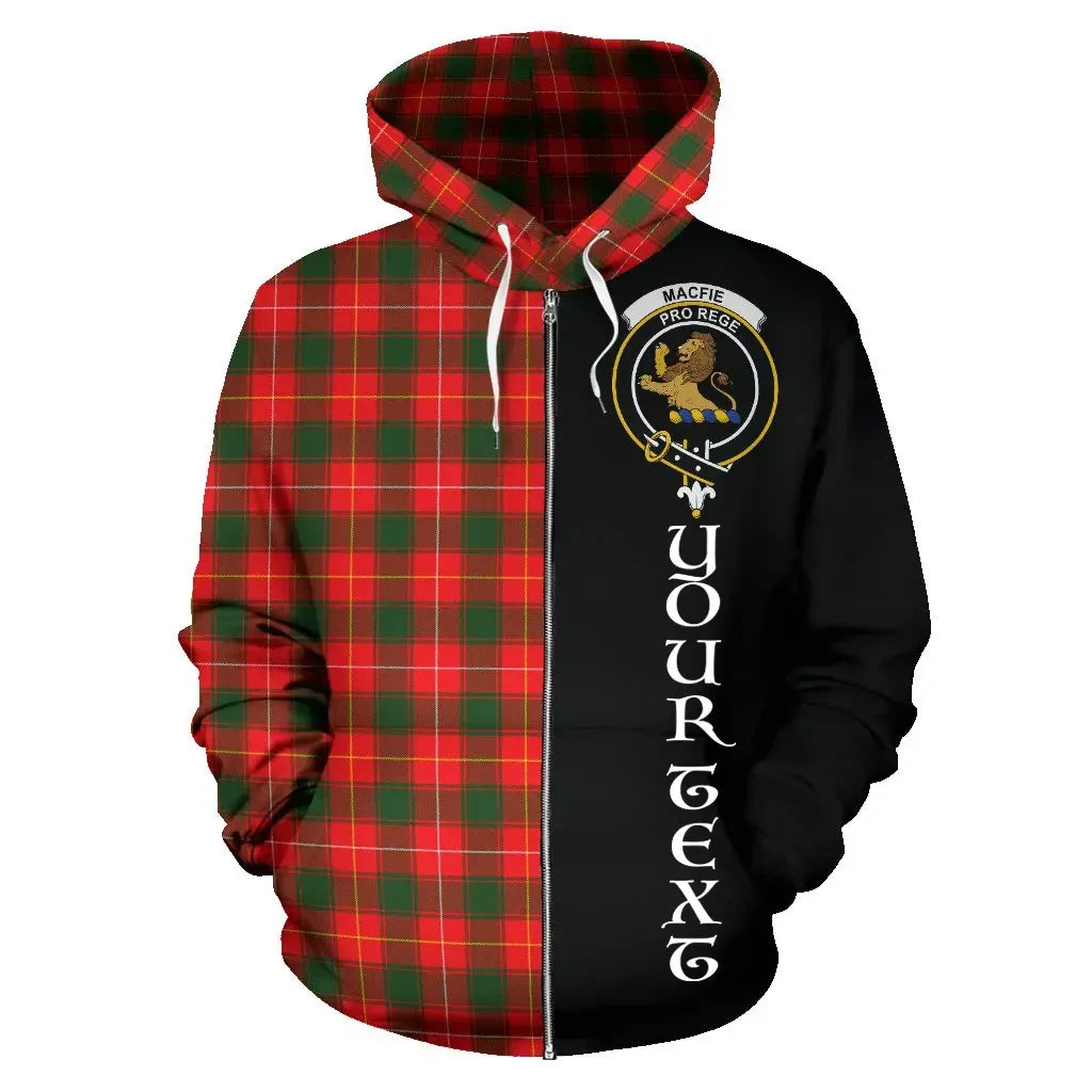 Printivon Custom Your Text Macfie Tartan Hoodie Half Of Me
