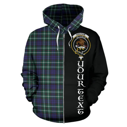 Printivon Custom Your Text Graham Of Montrose Modern Tartan Hoodie Half Of Me