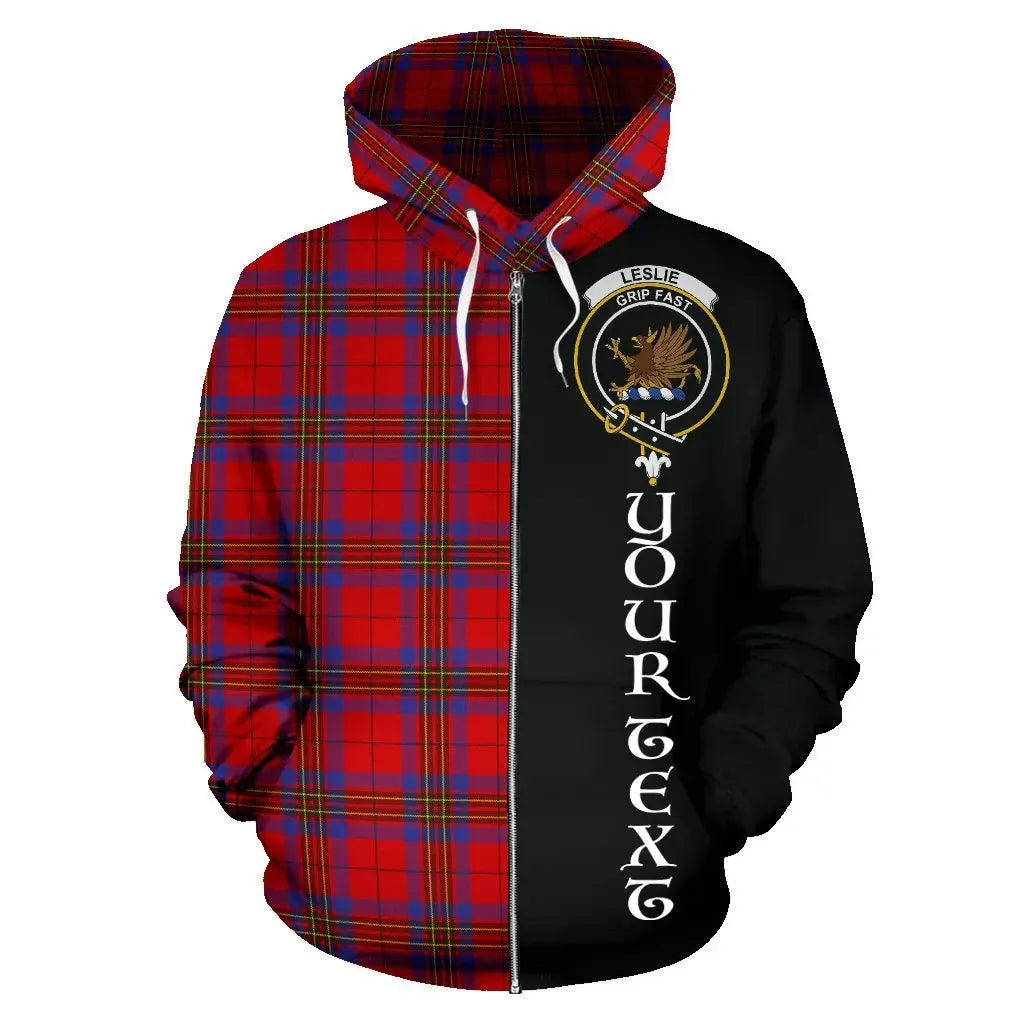 Printivon Custom Your Text Leslie Modern Tartan Hoodie Half Of Me