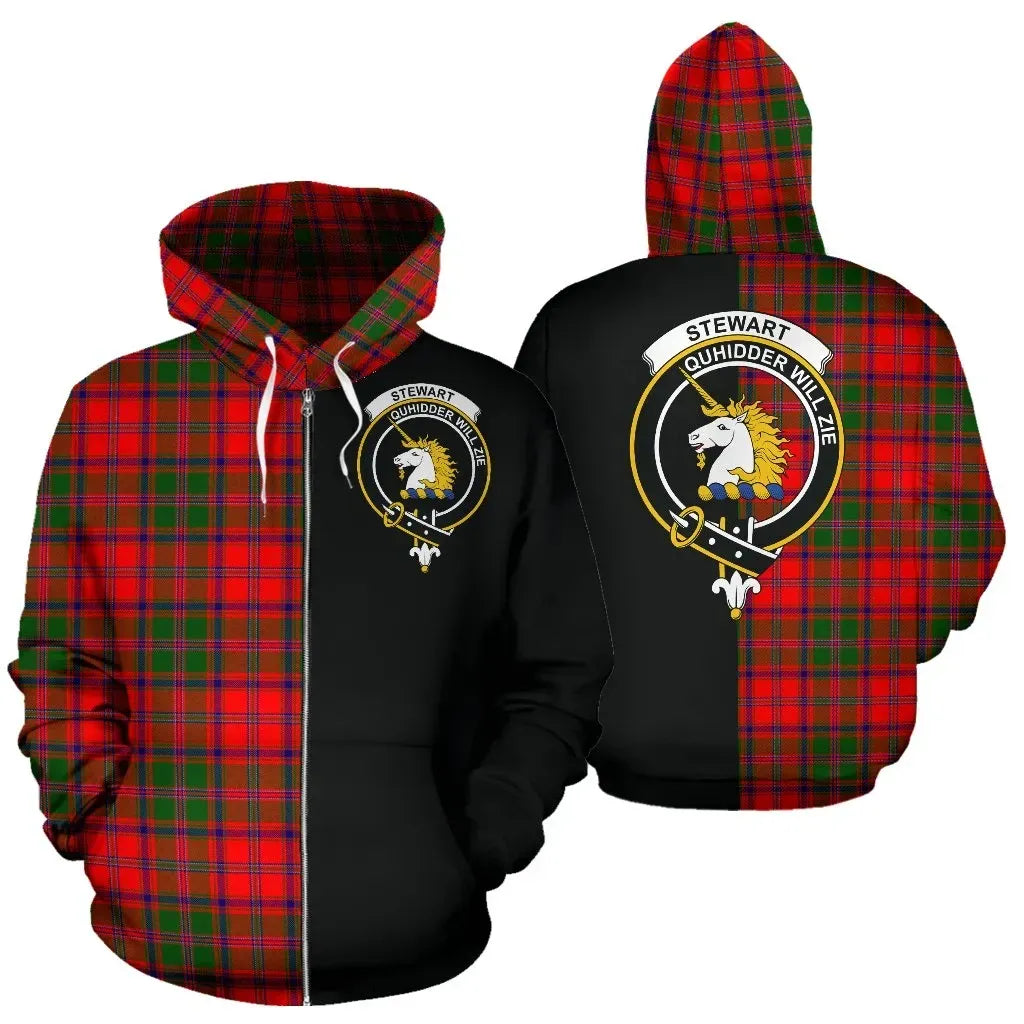 Printivon Custom Your Text Stewart Of Appin Modern Tartan Hoodie Half Of Me