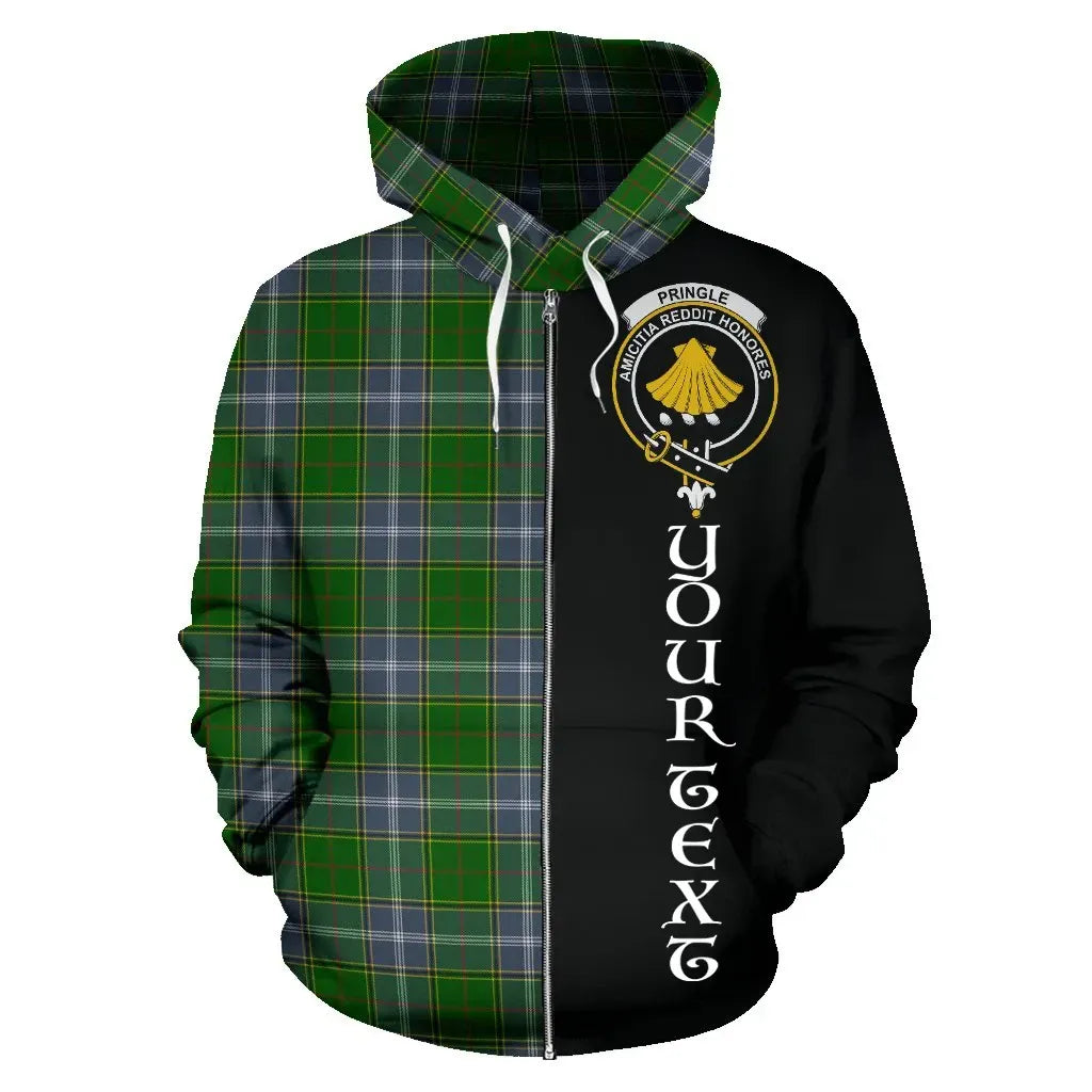 Printivon Custom Your Text Pringle Tartan Hoodie Half Of Me