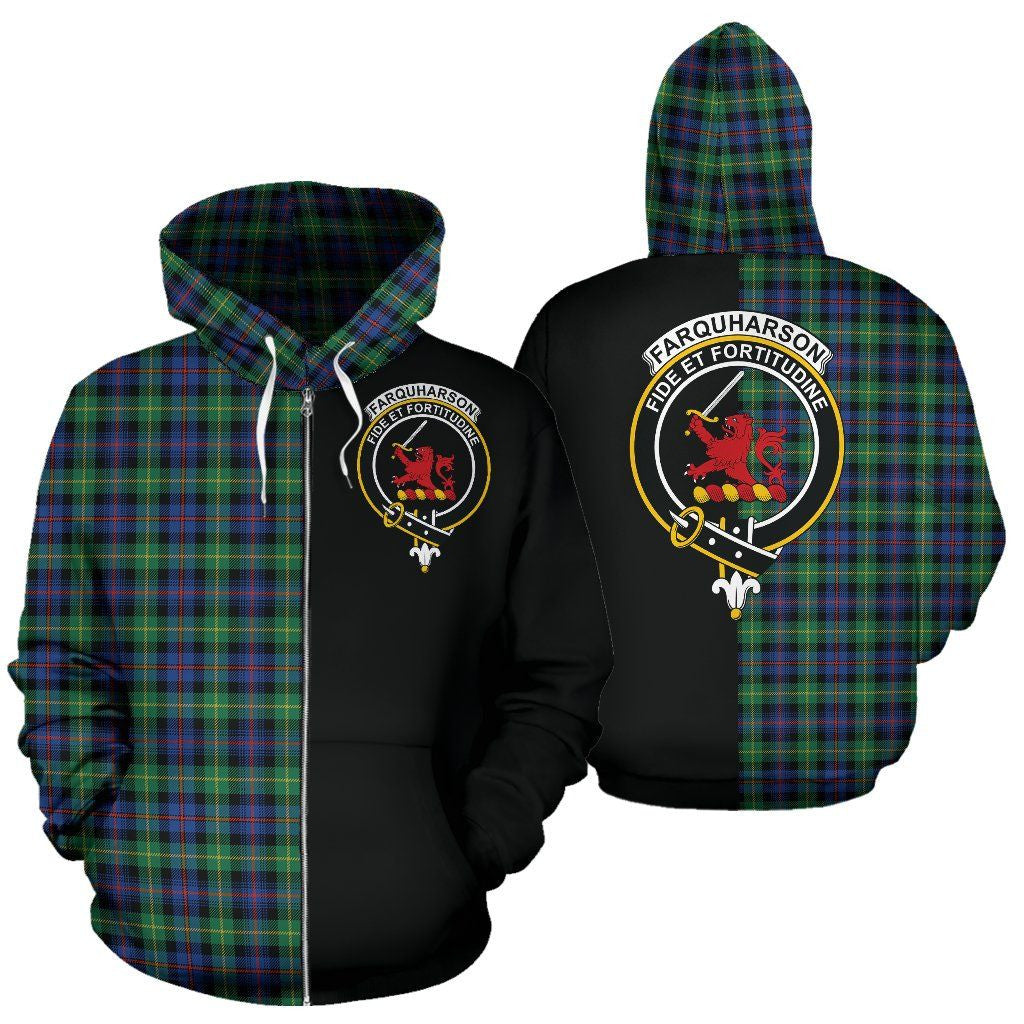 Printivon Custom Your Text Farquharson Ancient Tartan Hoodie Half Of Me