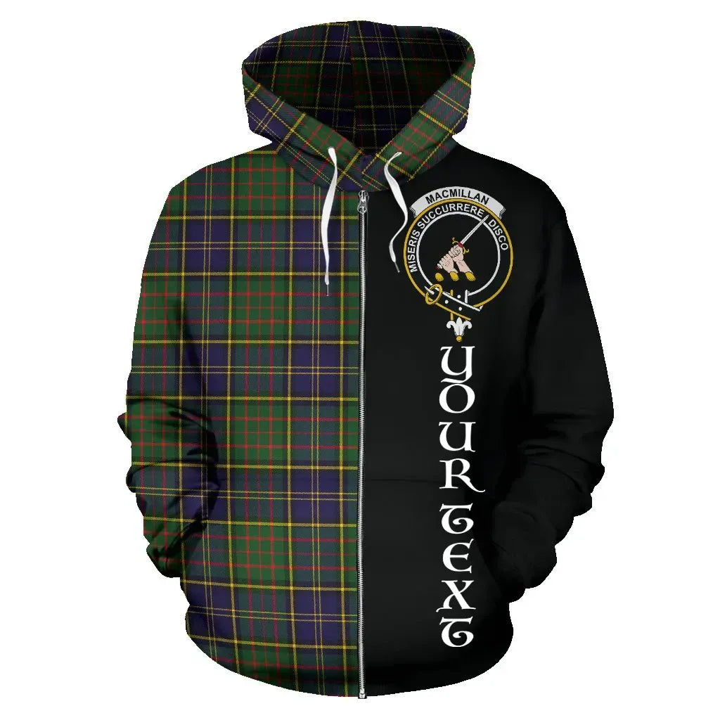 Printivon Custom Your Text Macmillan Hunting Modern Tartan Hoodie Half Of Me