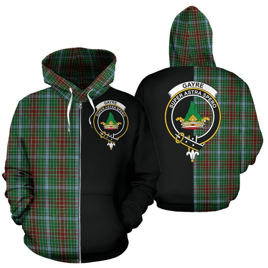 Printivon Custom Your Text Gayre Tartan Hoodie Half Of Me