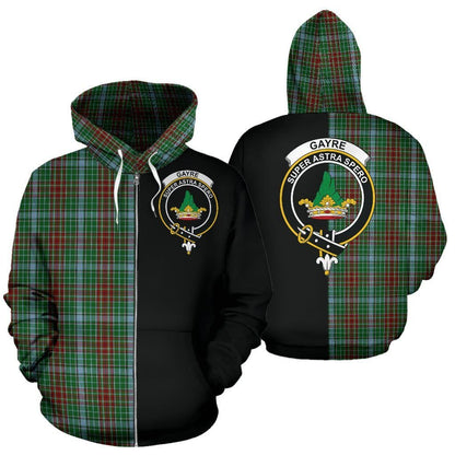 Printivon Custom Your Text Gayre Tartan Hoodie Half Of Me