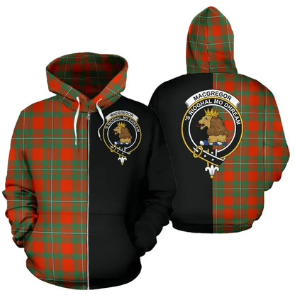 Printivon Custom Your Text Macgregor Ancient Tartan Hoodie Half Of Me
