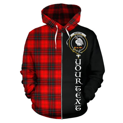 Printivon Custom Your Text Wemyss Modern Tartan Hoodie Half Of Me