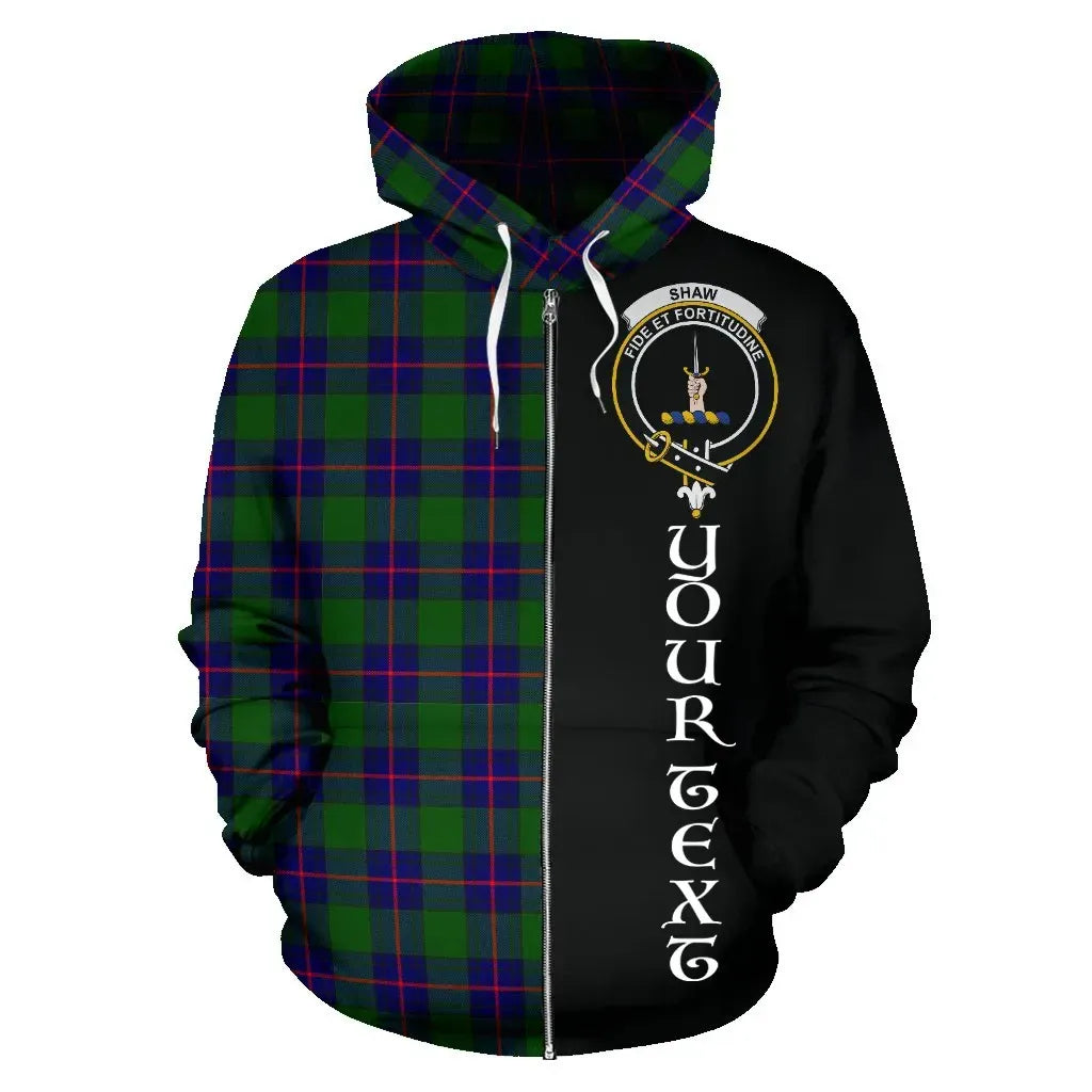 Printivon Custom Your Text Shaw Modern Tartan Hoodie Half Of Me