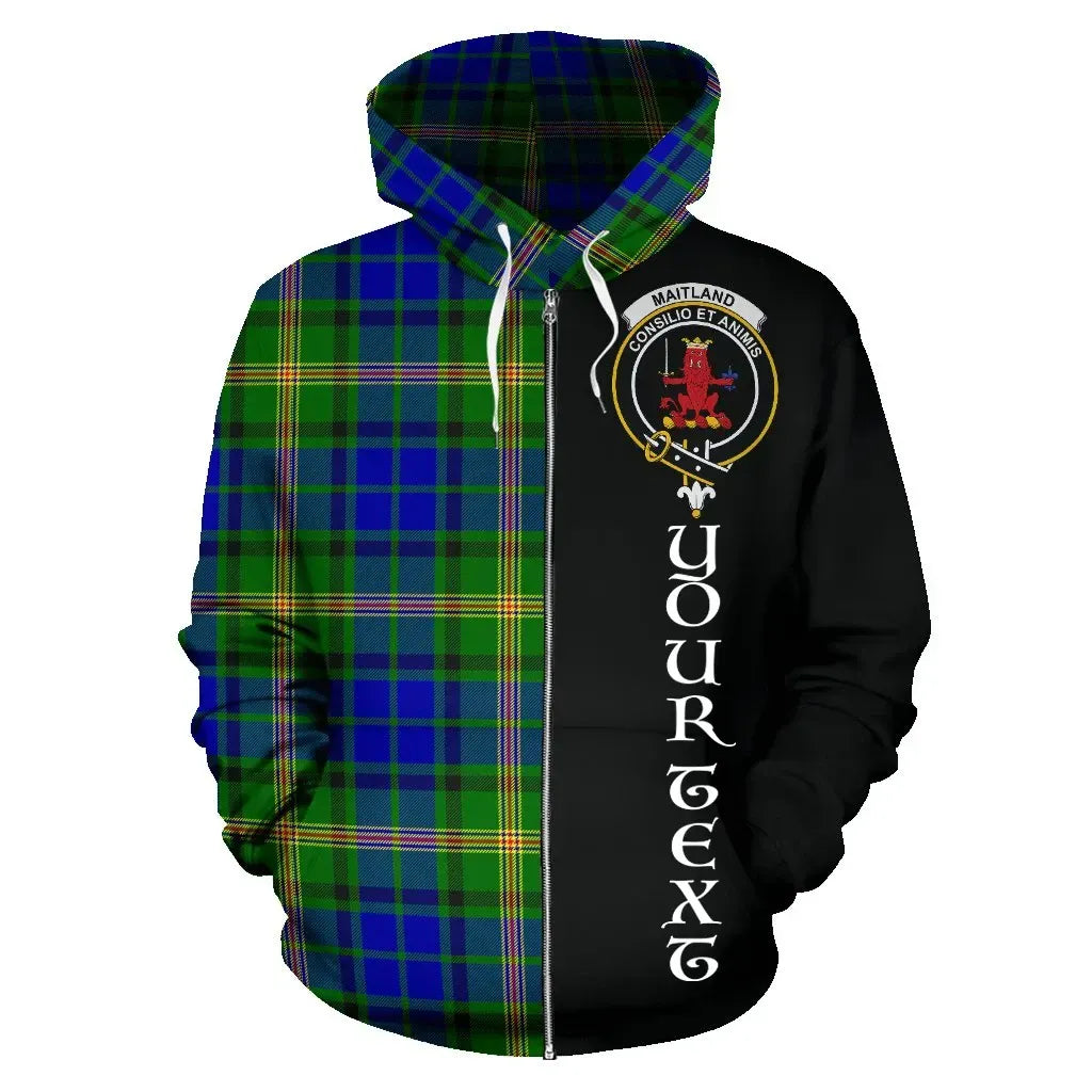Printivon Custom Your Text Maitland Tartan Hoodie Half Of Me
