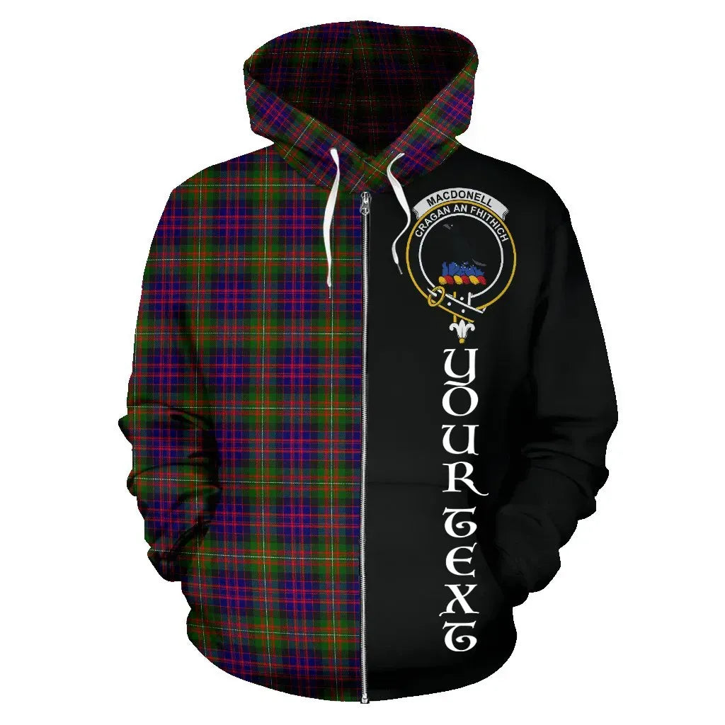 Printivon Custom Your Text Macdonnell Of Glengarry Modern Tartan Hoodie Half Of Me